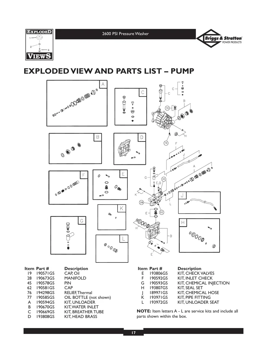 BRIGGS AND STRATTON, 020216, 2004, IPL.17